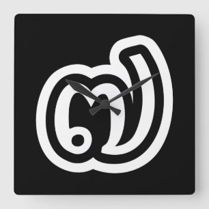 Relógio Quadrado Tailândia Número 7 / Sete / ๗ (Jed/Chet) Taila