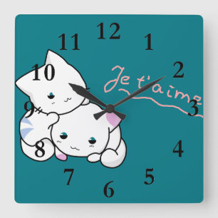 Relógio Quadrado T'aime de Je