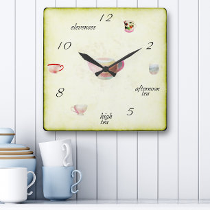 Relógio Quadrado Teatime