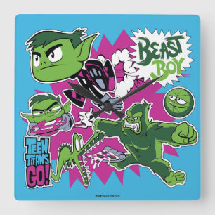 Relógio Quadrado Teen Titans Go! Beast Boy Shapeshifts