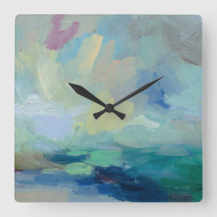 Relógio Quadrado Tempestade eu abstraio o impressão   Silvia