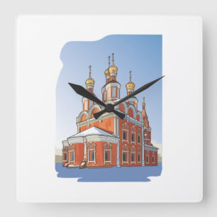 Relógio Quadrado Templo Ortodoxo Cristão