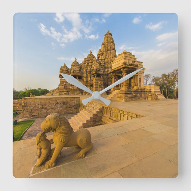 Relógio Quadrado Templos hindus em Khajuraho (Frente)
