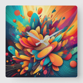 Relógio Quadrado Tempo de felicidade