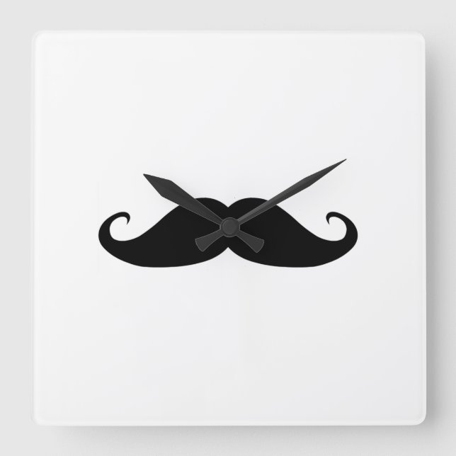 Relógio Quadrado Tempo de Stache (Frente)