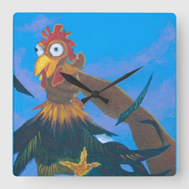 Relógio Quadrado Tempo do silêncio de Kauai (Frente)