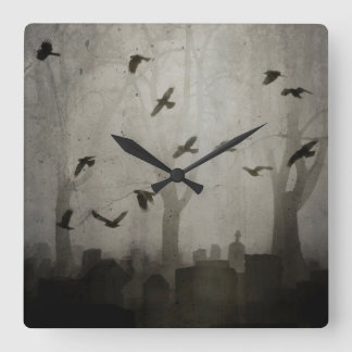 Relógio Quadrado Tempo Gótico