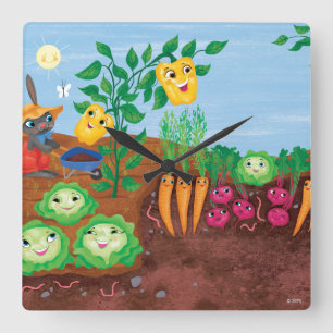 Relógio Quadrado Tempo para o Count-Garden