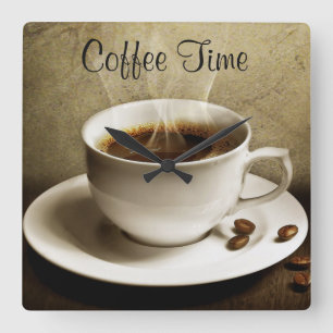 Relógio Quadrado Tempo quadrado do pulso de disparo/café de parede