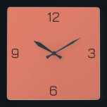 Relógio Quadrado Terra Cotta Red E2725B Cor Adicionar Sua Opção De<br><div class="desc">Adicione um nome, iniciais ou algum texto, ou mantenha a cor sozinha. Coordenadas de cores com outros itens no repositório com base no nome e no código HEX (triplo hexadecimal de seis dígitos) mostrado. Use este código para misturar, combinar e personalizar qualquer outro item a ser seguido ou para adicionar...</div>
