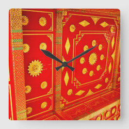 Relógio Quadrado Teto tailandês de Pavillion