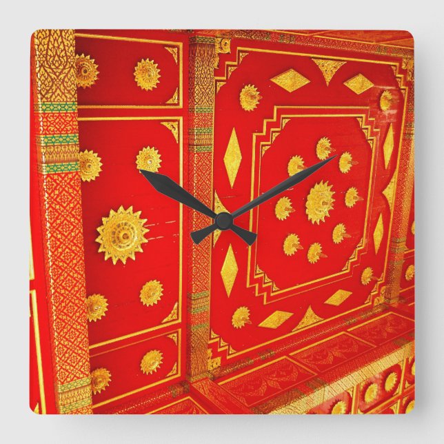 Relógio Quadrado Teto tailandês de Pavillion (Frente)