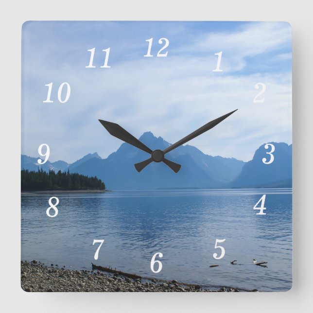 Relógio Quadrado Teton Beauty Wall Clock (Frente)