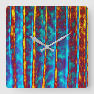 Relógio Quadrado Textura de Abstrato muito exclusiva