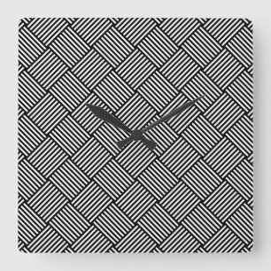 Relógio Quadrado Textura verificada geométrica
