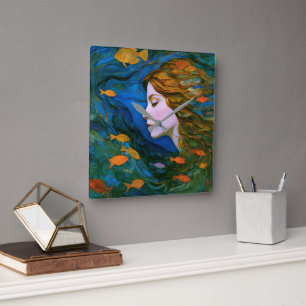 Relógio Quadrado "Thalassa" - Mulheres Na Água