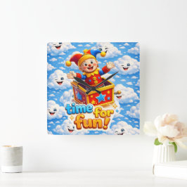 Relógio Quadrado The golden toy box nursery wall clock
