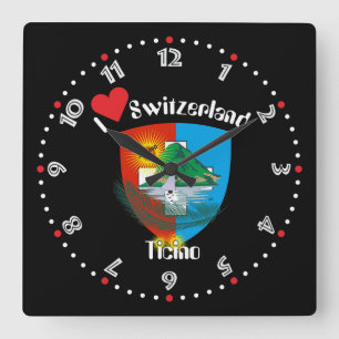 Relógio Quadrado Ticino Schweiz Suisse Svizzera Uhr