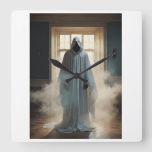 Relógio Quadrado "Tick-Tock Conta Conversações de Tempo"