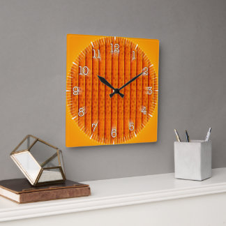 Relógio Quadrado Time and illustrated art on your wall.