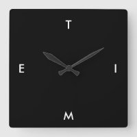Timografia Branca e Negra Hora Minimalismo Engraça