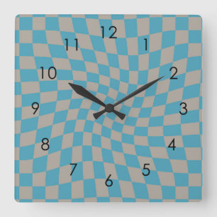 Relógio Quadrado Tinta da Cinza Retroativa Verificar Dorme Com Dobr