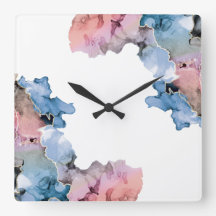 Tinta de Abstrato moderna, tinta azul, rosa