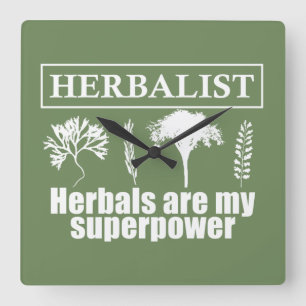 Relógio Quadrado Tipos de herbais herbalistas