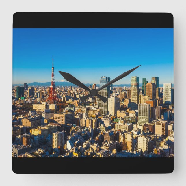 Relógio Quadrado Tokyo 001A (Frente)