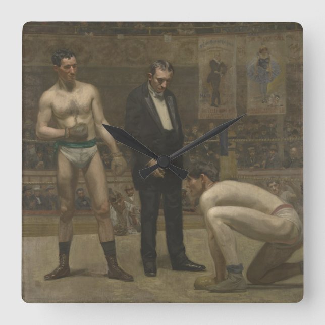 Relógio Quadrado Tomando a Contagem (Frente)