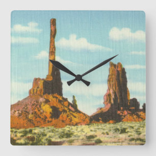 Relógio Quadrado Totem Pole