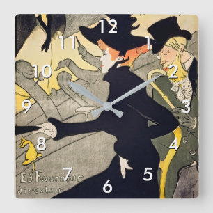 Relógio Quadrado Toulouse-Lautrec - Divã Japonês