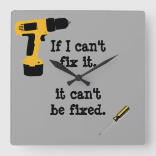 Relógio Quadrado Trabalhador manual