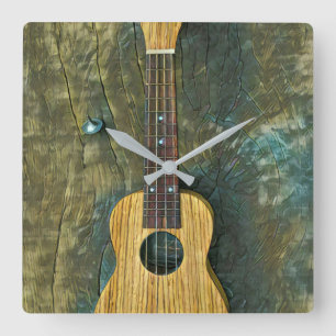 Relógio Quadrado Trabalho de arte de guitarra de Vintage