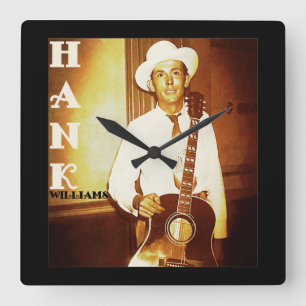 Relógio Quadrado Trabalhos de arte de Digitas de Hank Williams