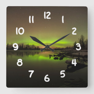 Relógio Quadrado Tranquil Aurora