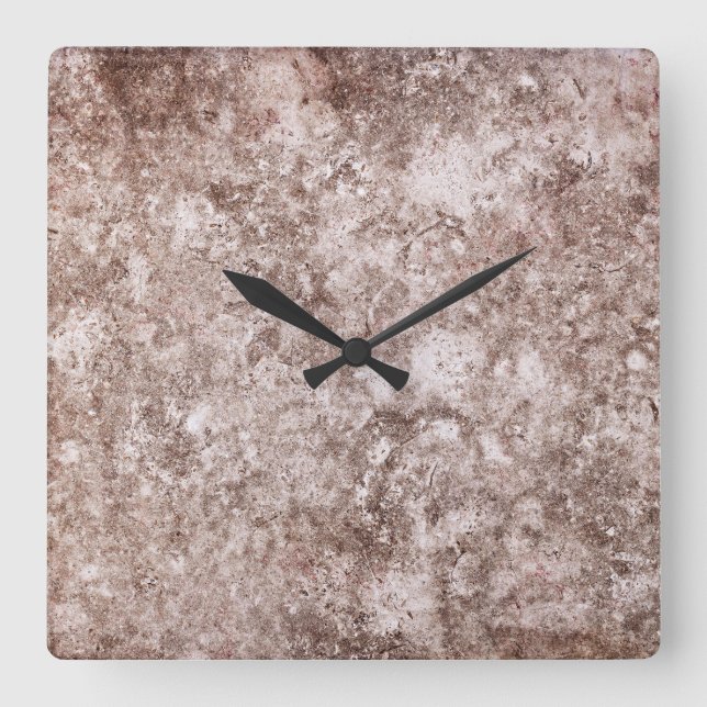Relógio Quadrado Travertine Stone Patterin Acrylic Wall Clock (Frente)