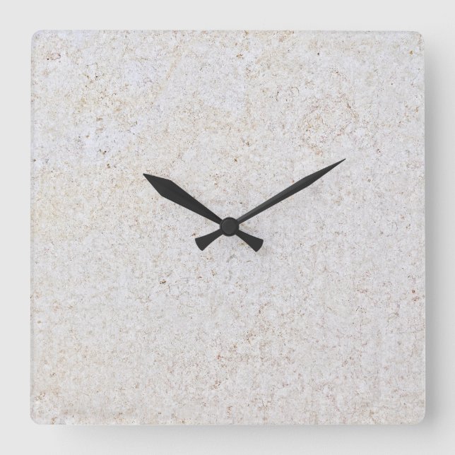 Relógio Quadrado Travertine Stone Patterin Acrylic Wall Clock (Frente)