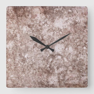 Relógio Quadrado Travertine Stone Pattern Acrylic Wall Clock
