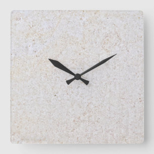 Relógio Quadrado Travertine Stone Pattern Acrylic Wall Clock