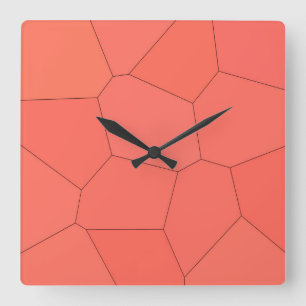 Relógio Quadrado Trendy Na moda Salmon