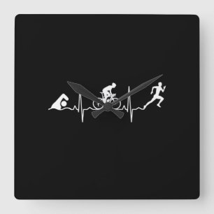 Relógio Quadrado Triathlon - Triathlon Heartbeat