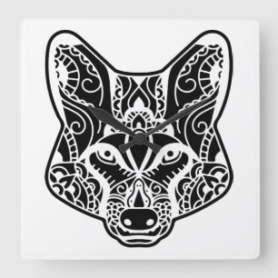 Relógio Quadrado Tribal WOLF