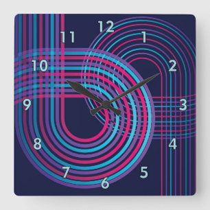 Relógio Quadrado Trilha de Corrida do Grande Prêmio Colorida
