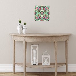 Relógio Quadrado Trópicos brilhantes