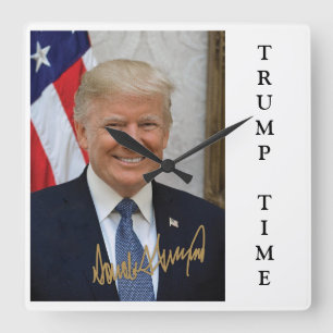 RELÓGIO QUADRADO TRUMP TIME