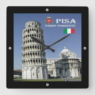 Relógio Quadrado TSC096 LÍDER DA TORRE DE PISA, Toscana,