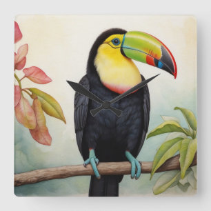Relógio Quadrado Turiano de Elegância Tropical Blindado por Keel