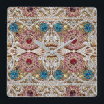 Relógio Quadrado turquesa azul-prata-ouro-burguês-rosa-burguês<br><div class="desc">acessórios de moda boêmia rosa-rosa e cor-de-rosa azul-turquesa de ouro prateado e decorações caseiras. Os detalhes em strass são simulados na impressão. Este produto não contém detalhes em strass.</div>