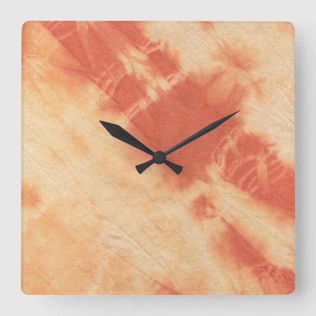 Relógio Quadrado Tye Dye Composition #10 de Michael Moffa (Frente)